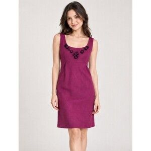 NWOT wool blend women's purple cutout fully lined cover dress spring fall XS